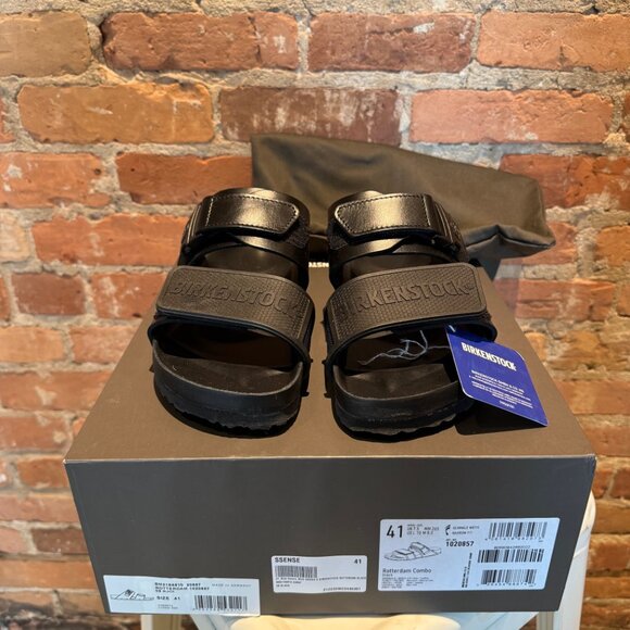Rick Owens x Birkenstock Rotterdam Combo Sandals – Black (Size 41 / US 8) - Picture 2 of 6